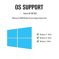 SRhonyra Rx 580 6HDMI 8GB Multi-Screen Graphics