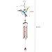 PROMISE YO Hummingbird Wind Chimes, Outdoor Stained Glass Windchimes Indoor Colorful Hummingbird Suncatcher Wind Chimes for Window, Home, Garden, Yard, Patio, Lawn Decoration (Hummingbird Pink Tube)