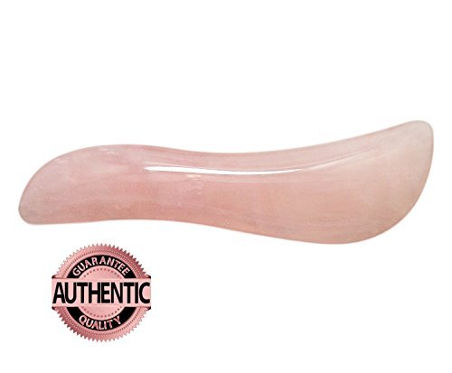 Gua Sha Wrinkles Removal Board, Excellent Beauty Graston Tool Fascial Massager for Anti-aging Treatments (Rose Quartz)