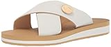 LINDSAY PHILLIPS Women's Lotus Slide Sandal, White, 8