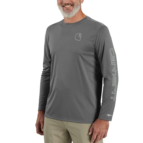 Carhartt Men's Force Sun Defender™ Lightweight Long-Sleeve Logo Graphic T-Shirt…