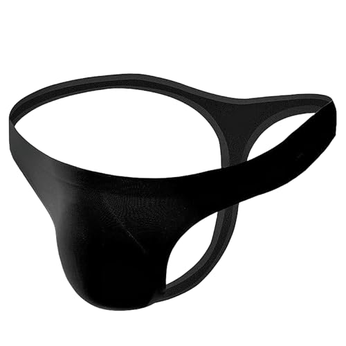 Photo 1 of Men's sexy underwear Low waist Briefs thong breathable G-string Underpants Briefs Black X-Large