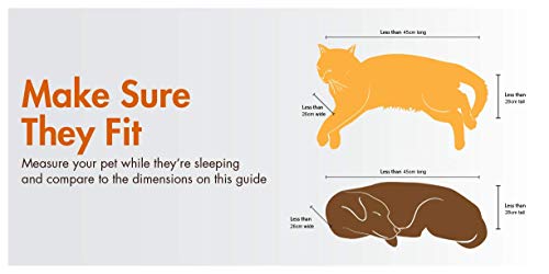 SCM-Pets-Fluggesellschaft-zugelassen-weichen-Faltbox-Hand-tragen-tragbar-Tasche-Home-fr-kleine-Hunde-Katzen-und-Welpen-Multi-Grey-44-x-25-x-28-cm