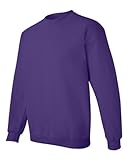 Gildan Men's Heavy Blend Crewneck Waistband Sweatshirt, Medium, Purple