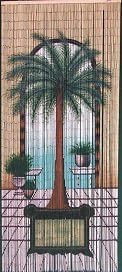 Bamboo Beaded Curtain 125 Strands 4000 Beads (+hanging hardware) (Potted Palm)