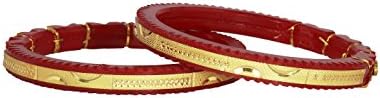 WoWants Pola Maroon Colour Pair of Bangles (Pack of 2)