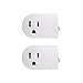 Uninex PS27 Grounded Outlet On/Off Power Switch with Amber Light, ETL Listed, White, 2-Pack