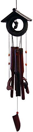 Jade Garden 386646 Coconut Bird House Wind Chime