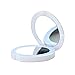 LED Lighted Travel Makeup Magnifying Mirror,magnifies 5x and 1x, Luxury Double Side and Folding Pocket Vanity/cosmetic Mirror