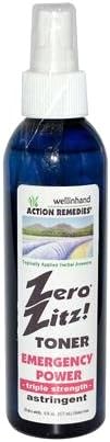 Wellinhand Action Remedies Zero Zitz Emergency Power Astringent Toner, 4 Fluid Ounce