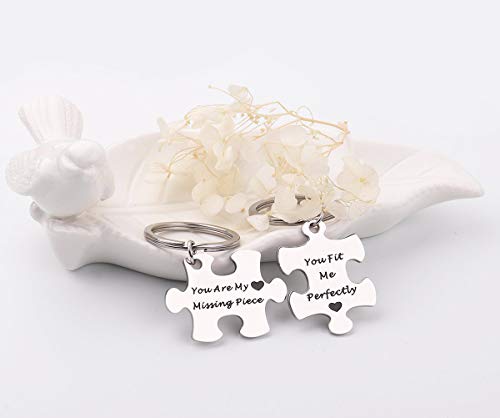 Runalp You are My Missing Piece, You Fit Me Perfectly, Hand Stamped Jewelry, Relationship Gift