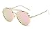 GAMT Polarized Aviator Sunglasses Round Mirrored Colored Lens for Women Pink