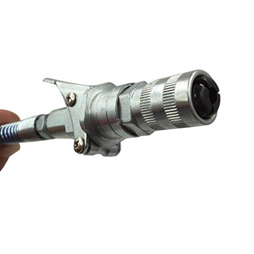 CMrtew 1/2pc Grease Coupler Durable Locking Clamp Type Quick Release Grease Coupler onto Fittings Lubricating Oil Nozzle (C)