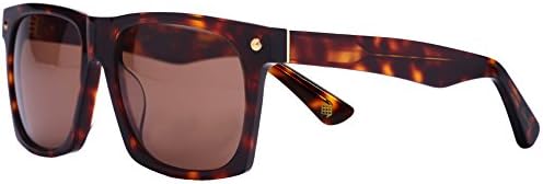 NineHalf Men's The Original Cobain Brown Frame/Brown Lens Rectangular Polarized Sunglasses 51mm 1