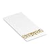 100 Disposable Guest Towels Soft and Absorbent Linen-Feel Paper Hand Towels Durable Decorative Bathroom Hand Napkins Good for Kitchen, Parties, Weddings, Dinners or Events White and Gold