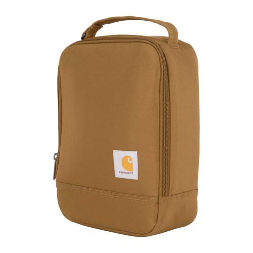 Carhartt Insulated Lunch Cooler For Men and Women, Fully Insulated Lunch Pale for Work, Outdoor, and Everyday Use, Carhartt Brown