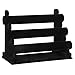 SONGMICS 3-Tier Velvet Bracelet Holder Watch Necklace Jewelry Bangle Display Stand, Gift Choice, Black UJDS008
