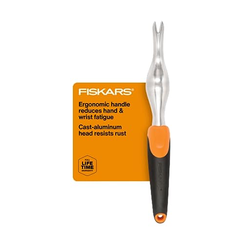 Fiskars Ergo Garden Hand Weeder Tool, Heavy Duty for Removing Weeds &