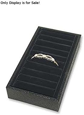 New 9 Section Bangle Tray with Black Velvet Inserts 7 3/4"l X 4 1/4"w X 1 1/2"h