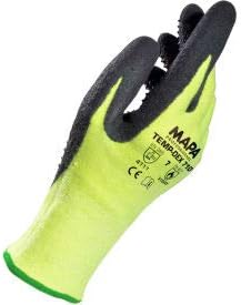MAPA Temp-Dex 710, Nitrile Palm Coated Thermal Gloves w/Dots, Light Weight, 1 Pair, Size 7, (Pack of 10) (710127)