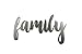 Family Small Size Raw Steel Unpainted Word Art