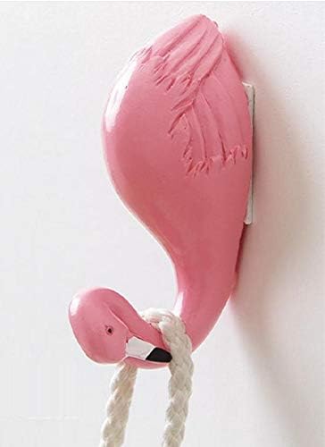 SHANF Cute 3D Animal Shape Home All-Purpose Hooks Wall Decor Self Adhesive Strong Hooks(Flamingo)
