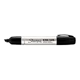 Sharpie(R) King-Size(TM) Permanent Markers, Black, Pack of 12, 15001