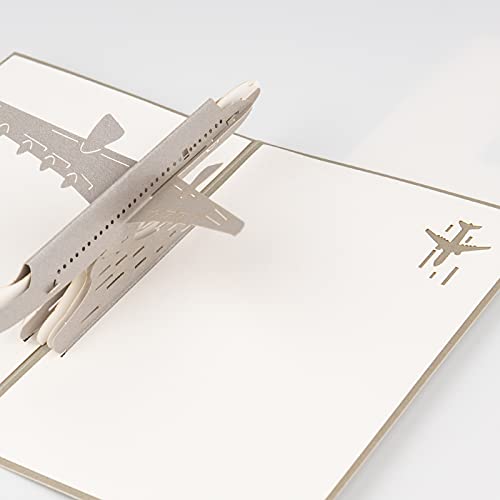TAIYOU 3D Pop Up Greeting Card Folding Greeting Card Birthday Plane for Mother's Day Father's Day Christmas Valentine's Day Thanksgiving
