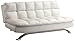 Furniture of America Ethel Leatherette Convertible Sofa, White