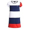 Tommy Hilfiger Big Girl's Big Girls' Colorblocked Dress Dress, jersey flag blue, Small 7