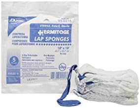 DUKAL 99-9018 Laparotomy Sponge, Pre washed, Xray, no Loop, 18" x 18" Sterile