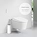 Homemaxs Toilet Brush and Holder【2019 Upgraded】Stainless Steel Longer Handle Enlarged Bottom Toilet Bowl Cleaner Brush Set for Bathroom Toilet