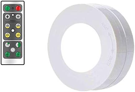 Jitejoe Wireless led Light with Remote Control|Closet Light|Battery Powered Lights|LED Under Counter Lighting|Stick On Lights|Night Lighting|Puck Light (Round White Light 1 Pack)
