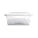 HOMZ Plastic Underbed Storage, Snap Lock White Lids, 41 Quart, Clear, Stackable, 6-Pack