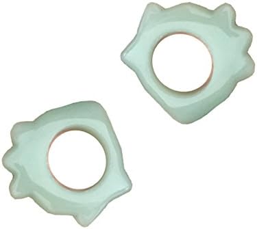 Lifetop 2pcs Natural Ring-shape Jade Stone Gua Sha Scraping Massage Tool, Beauty Massage Tool for Set Spa Relaxing (Green Aventurine)