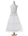 Remedios Kids Crinoline Petticoat Flower Girl Wedding Underskirt Slip, one size White