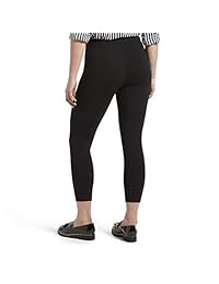 Leggings capri de algodón opaco con cintura ancha para dama, varios colores