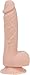 Pure Love 7.5 Inch Textured Silicone Dildo with Suction Cup, Beige Color, Adult Sex Toy
