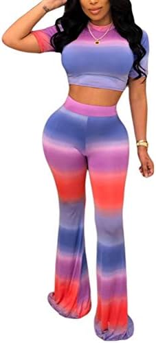 LROSEY Womens 2 Piece Outfits Long Sleeve Bodycon Jumpsuits Skinny Long Pants Set Floral Print Bodysuit Plus Size