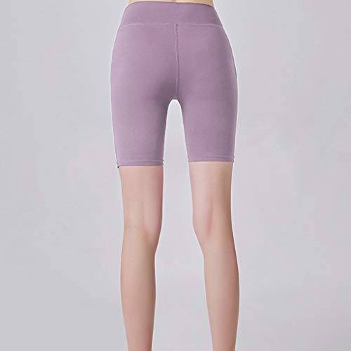 JOYFEEL Women's Knee Length Ultra Stretch Casual Leggings Skinny Elastic Waist Workout Yoga Active Pants Under Dresses Purple