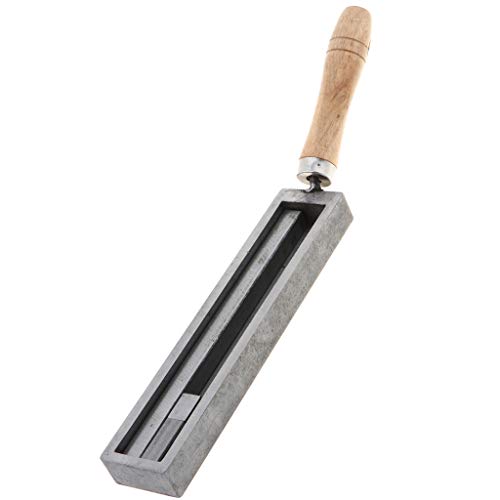 Fenteer Sump Iron Oil Trough with Wooden Handle Casting Mould Jewelry Molding Tools - Thumbnail 6