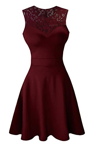 Christmas Dresses For Teens - Sylvestidoso Women's A-Line Sleeveless Pleated Little