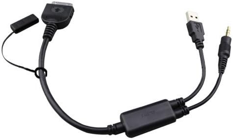 Tough Samurai || iPod Adapter Charge and Audio Cable with USB and 3.5mm for Select BMW and Mini Cooper Car Models hyundai kia - Control From Your Wheel