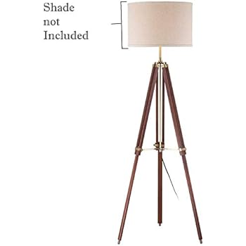 Cherry Finish Wood Surveyor Tripod Floor Lamp By Nauticalmart