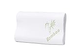 Bamboo Memory Foam Orthopedic Pillow By Limber: Queen Sized Contour Sleeping Cushion, Ergonomic Design, Soft And Comfortable Reduces Neck And Spine Pain, Support For Side Sleepers, Hypoallergenic