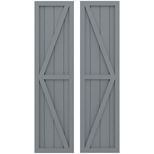 Ekena Millwork ARW102BF414X77CHH Americraft Four Exterior Real Wood Two Equal P…