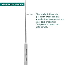 Excelta Micro Tip Probe, Straight Probe, Stainless