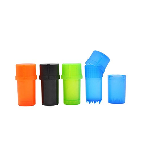 Botrong 3 Parts Spice Mill Plastic Herb Grinder Can Tobacco Storage Case (Random Color, 1 Piece) - Thumbnail 6