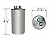 40 + 5 uf/Mfd Round Dual Universal Capacitor Amrad USA2235 w/CPT Terminal - used for 370 or 440 VAC, Made in The U.S.A.