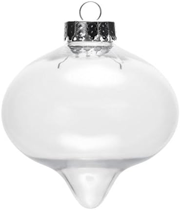 Plastic DIY Onion 100mm Clear Craft Ornaments Pack of 4